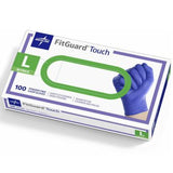 FitGuard Touch Exam Gloves Nitrile Textured Fingertips L 100Ct
