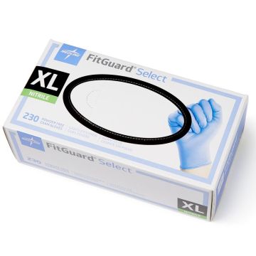 FitGuard Select Exam Gloves Nitrile Textured Fingertips XL 2300Ct