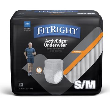 Men's FitRight Underwear Heavy Absorb S/M 20Ct