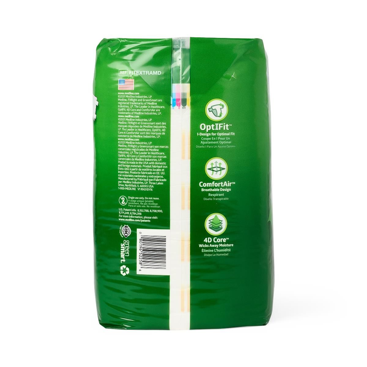 FitRight® Extra Incontinence Briefs; Medium, 32"-44" (81 cm - 112 cm)