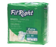 FitRight® Extra Incontinence Briefs; Extra Large, 56"-64" (142 cm - 162 cm)