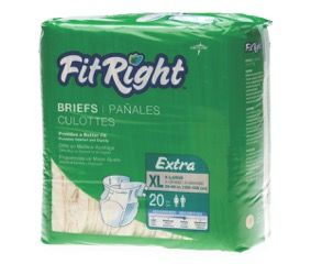 FitRight® Extra Incontinence Briefs; Extra Large, 56"-64" (142 cm - 162 cm)