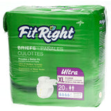 FitRight® Ultra Incontinence Briefs; Extra Large, 56"-64" (142 cm-162.5), Beige
