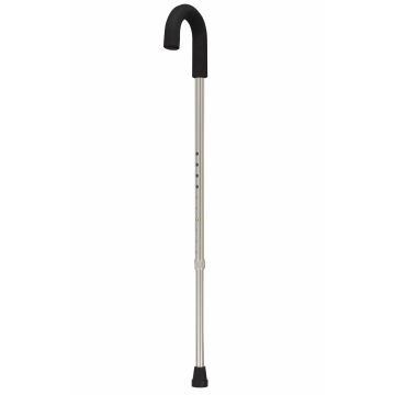 Aluminum Cane Crook Handle 250lbs Chrome 1Ct
