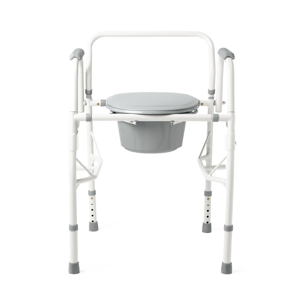 Guardian® Drop Arm Steel Commode, Elongated