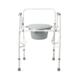Guardian® Drop Arm Steel Commode, Elongated