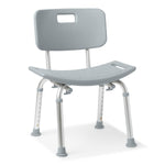 Shower Chair with Back, Gray, Tool-Free Retail Box
