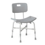 Aluminum Shower Chair with Back; With Backrest and Reinforced Frame, 550 lb. Weight Capacity
