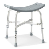 Guardian Bariatric Shower Chair without Back Aluminum 550lbs Gray 1Ct