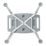 Aluminum Shower Chair without Back; Knockdown Shower Chair without Back, 15"-19" Seat Height, 400 lb. Weight Capacity