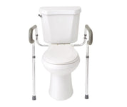 Adjustable Toilet Safety Rail; Aluminum Toilet Safety Rails, Knockdown