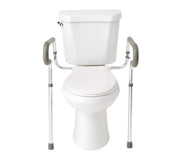 Adjustable Toilet Safety Rail; Aluminum Toilet Safety Rails, Knockdown