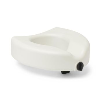 Guardian Raised Locking Toilet Seat with Microban 5in 350lbs White 1Ct