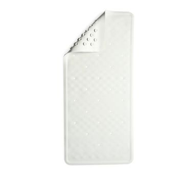 Rubber Bath Mat 13.4in x 29in White 1Ct