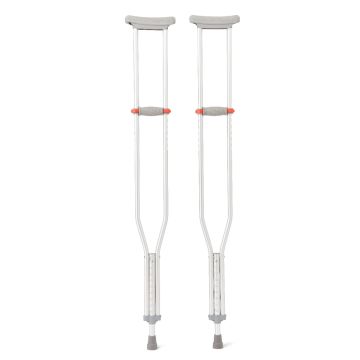 Aluminum Crutches with Red Dot Hand Grip 300lbs Tall Adult 1Pr