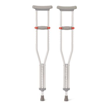 Aluminum Crutches with Red Dot Hand Grip 300lbs Youth 1Pr