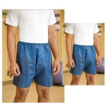 MediShorts Disposable Nonwoven Exam Shorts Blue 2XL 50Ct