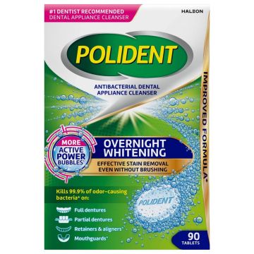 Polident Denture Cleanser Tablets 90/Box 1Ct