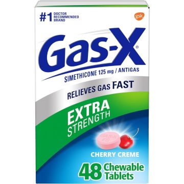 Gas-X Extra Strength Gas Relief Chewables Cherry 125mg 48Ct