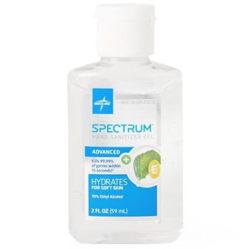 Spectrum Advanced Hand Sanitizer with Aloe Vera and Vitamin E Fragrance Free 2oz 1Ct