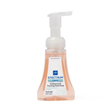 Spectrum Clinical Antibacterial Foaming Hand Soap with 0.13% BZK Clean Scent 7.5oz 12Ct