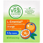 Vital Cuisine L-Emental Arginine Mix Nutrition Supplement Powder Orange 50Ct