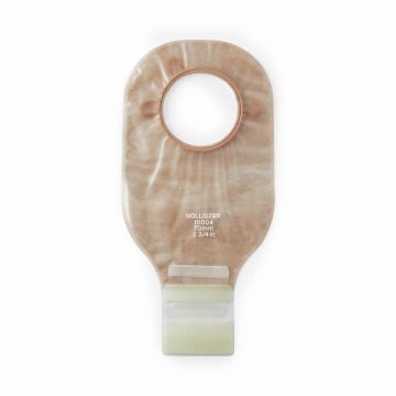 New Image 2-Piece Drainable Ostomy Pouch without Filter 12in 2.75in (70mm) Flange Ultra-Clear 1Ct