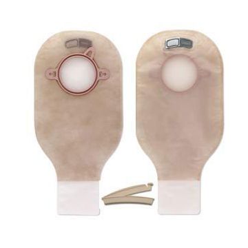 New Image 2-Piece Drainable Ostomy Pouch with Filter 12in 2.25in (57mm) Flange Transparent 10Ct