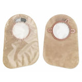 New Image 2-Piece Closed Ostomy Pouch with Filter 9in 2.75in (70mm) Flange Transparent 60Ct