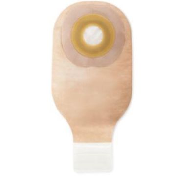 Premier Flat 1-Piece Drainable Ostomy Pouch with Filter and Tape Border 12in Cut-to-Fit Up to 2.5in (64mm) Stoma Transparent 10Ct