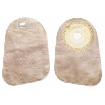 Premier 1-Piece Closed Ostomy Pouch without Tape Border 9in Pre-Cut 1.188in Beige 30Ct