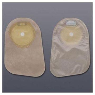 Premier Flat 1-Piece Closed Ostomy Pouch with Filter 9in Oval Cut-to-Fit Up to 3in x 2.5in (75x65mm) Stoma Transparent 30Ct