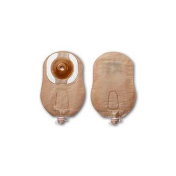 CeraPlus Soft Convex 1-Piece Urostomy Pouch with Tape Border 9in Pre-Cut 0.875in Beige 5Ct