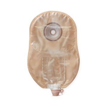 CeraPlus Soft Convex 1-Piece Urostomy Pouch with Tape Border 9in Cut-to-Fit Up to 2.125in (55mm) Stoma Ultra-Clear 5Ct