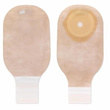Premier Flat 1-Piece Drainable Ostomy Pouch with Filter 12in Cut-to-Fit Up to 2.125in (55mm) Stoma Transparent 10Ct