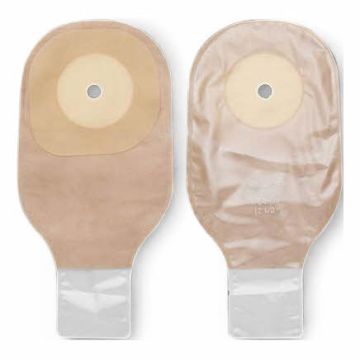 Premier Flat 1-Piece Drainable Ostomy Pouch 12in Cut-to-Fit Up to 2.5in (64mm) Stoma Ultra-Clear 10Ct