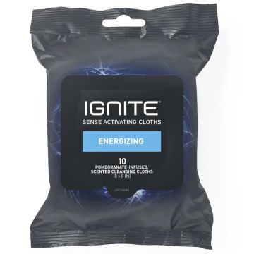 Ignite Energizing Sense Activating Cloths Soft Pack Scented 10/Pack 36Ct