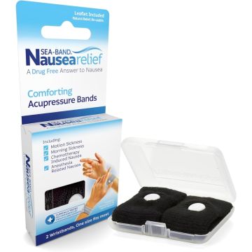Sea-Band Nausea Relief Acupressure Wrist Bands One Size 2Ct