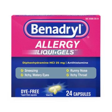 Benadryl Allergy Liqua-Gels 25mg 24Ct