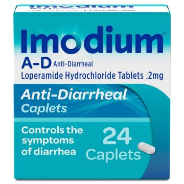 Imodium A-D Anti-Diarrheal Medication Caplets 2mg 24Ct