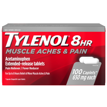 Tylenol 8-Hour Muscle Aches and Pain Relief Caplets 650mg 100Ct