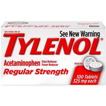 Tylenol Pain & Fever Relief Tablets 325mg 100Ct