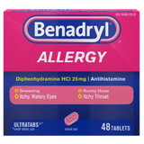Benadryl Allergy Relief Diphenhydramine Tablets 25mg 48Ct