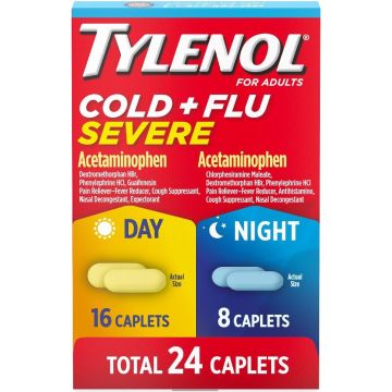 Tylenol Cold + Flu Severe Day/Night Caplets 24Ct