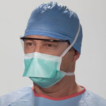 Halyard Duck Bill Surgical Face Mask Green 300Ct