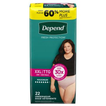 Depend Fresh Protection Women's Underwear 2XL 22Ct