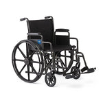 Guardian K1 Series Wheelchair; 16" (40.64 cm), Nylon, Swing-Back Desk Length Arms, Swing-Away Footrests