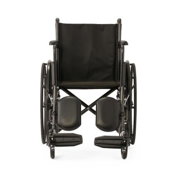 Guardian K1 Basic Nylon Wheelchair with Full-Length Arms and Elevating Leg Rests 18in Seat 300lbs 1Ct