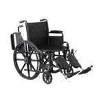 Guardian K1 Series Wheelchair; 18" (45.72 cm), Nylon, Swing Desk-Length Arms, Elevating Leg Rests