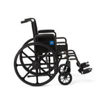 Guardian K1 Basic Nylon Wheelchair with Swing-Back Desk-Length Arms and Swing-Away Footrests 18in Seat 300lbs 1Ct